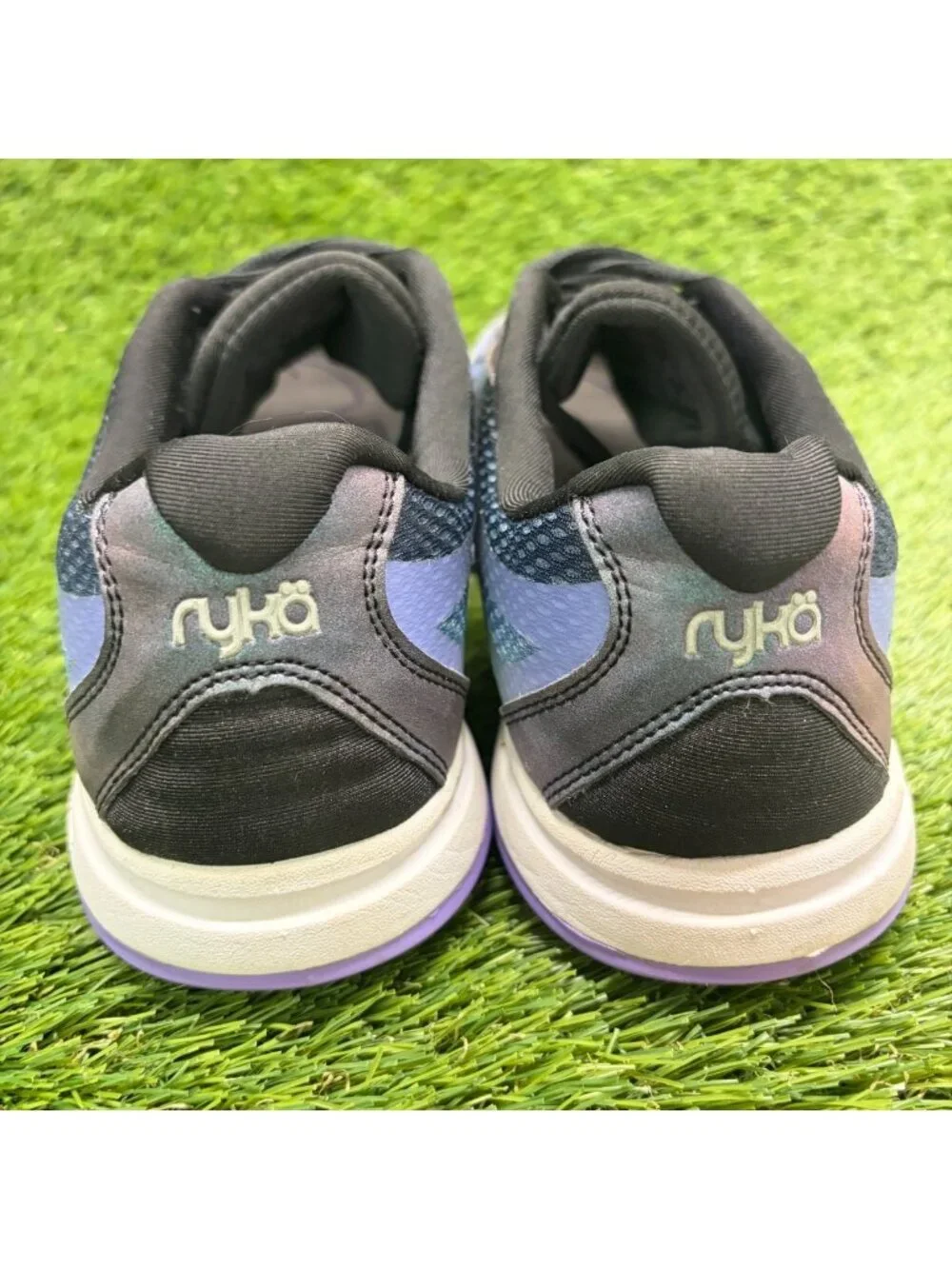 Ryka Devotion Plus 2 Womens Size 9 Black Blue Athletic Running Shoes Sneakers